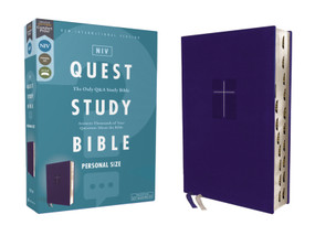 NIV, Quest Study Bible, Personal Size, Leathersoft, Blue, Thumb Indexed, Comfort Print (The Only Q and A Study Bible) by Christianity Today Intl., Zondervan, 9780310456582