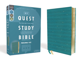 NIV, Quest Study Bible, Personal Size, Leathersoft, Teal, Comfort Print (The Only Q and A Study Bible) by Christianity Today Intl., Zondervan, 9780310456629