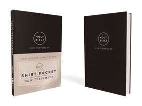 NIV, Shirt Pocket New Testament, Leathersoft, Black, Comfort Print by Zondervan, 9780310458739