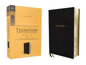 KJV, Thompson Chain-Reference Bible, Handy Size, European Bonded Leather, Black, Red Letter, Comfort Print by Dr.  Frank Charles Thompson, Zondervan, 9780310459125