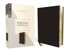 NRSVue, Holy Bible with Apocrypha, Journal Edition, Leathersoft, Black, Comfort Print by Zondervan, 9780310463719