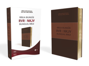 NKJV/RVR, Bilingual Bible, Leathersoft, Brown / NKJV/RVR Biblia Bilingüe, Leathersoft, Café by Reina Valera Revisada, 9781418598105