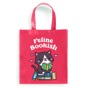 Feline Bookish Reusable Shopping Bag by Mudpuppy, Rusty Doodle, 9780735391000