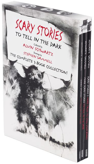 Scary Stories Paperback Box Set (The Complete 3-Book Collection with Classic Art by Stephen Gammell) by Alvin Schwartz, Stephen Gammell, 9780062682895