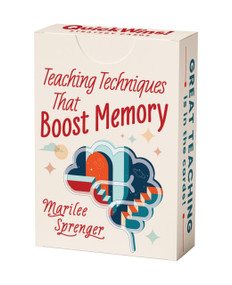 Teaching Techniques That Boost Memory (QuickWins! Strategy Cards) by Marilee Sprenger, 9781416634621