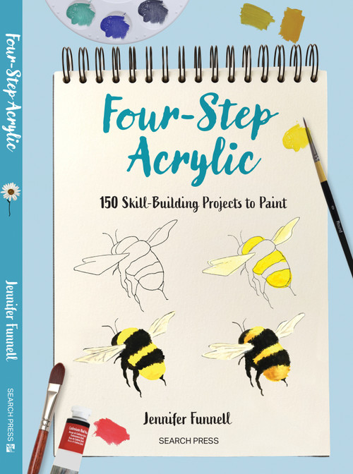 Four-Step Acrylic (150 skill-building projects to paint) by Jennifer Funnell, 9781800925366