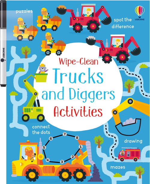 Wipe-Clean Trucks and Diggers Activities by Gareth Williams, Kirsteen Robson, 9781836052227