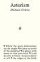 Asterism by Michael Grieve, 9781916751897