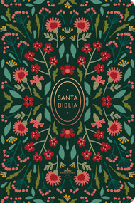 Santa Biblia RVR 1960 letra grande tamaño manual, tapa dura verde con flores rosadas / Spanish Bible RVR 1960 Handy Size Large Print Green HC with Pink by Reina Valera Revisada 1960, 9798890989543