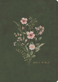 CSB Large Print Compact Reference Bible, Digital Study Edition, Easy-to-Read Optimal Type, Green Floral LeatherTouch, Zipper Edition by CSB Bibles by Holman, 9798384561767