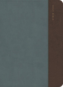 CSB Large Print Compact Reference Bible, Digital Study Edition, Easy-to-Read Optimal Type, Slate/Brown LeatherTouch, Zipper Edition by CSB Bibles by Holman, 9798384561774