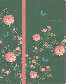 CSB Notetaking Bible, Green Floral LeatherTouch, Zipper Edition by CSB Bibles by Holman, 9798384561798