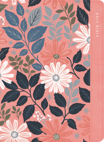 KJV Large Print Compact Reference Bible, Pink Floral LeatherTouch, Zipper Edition by Holman Bible Publishers, 9798384561996