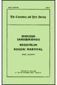 Registers of Roger Martival, Archbishop of Salisbury, 1315-1330, IIi by C.R. Elrington, 9780907239413