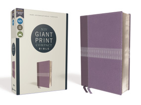 NIV, Giant Print Compact Bible, Leathersoft, Purple, Red Letter, Comfort Print by Zondervan, 9780310454724