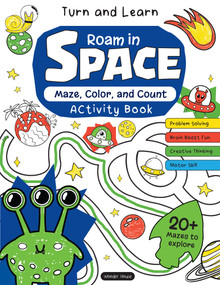 Turn and Learn, Roam in Space: Maze, Color and Count Activity Book by Wonder House Books, 9789370893351