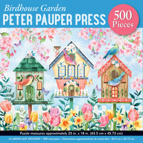 Birdhouse Garden 500-Piece Jigsaw Puzzle by Laura Stone, Peter Pauper Press, Inc., 9781441350541