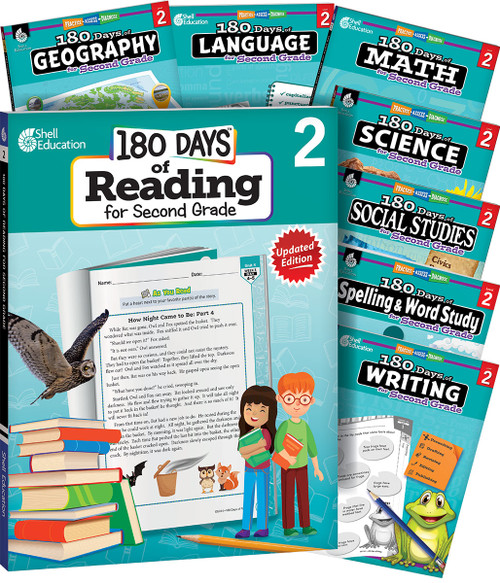 180 Days® Bundle Grade 2: 8-Book Set (Practice, Assess, Diagnose) by Multiple Authors, 9781087653358