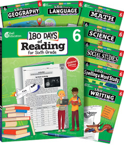 180 Days® Bundle Grade 6: 8-Book Set (Practice, Assess, Diagnose) by Multiple Authors, 9781087653396