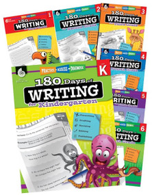 180 Days®: Writing for K-6, 7-Book Set (Practice, Assess, Diagnose) by Multiple Authors, 9781425817169