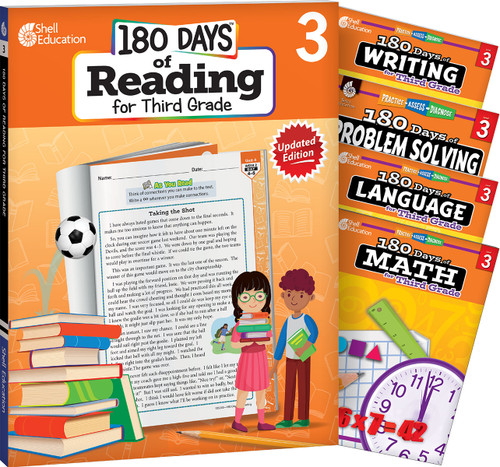 180 Days®: Reading, Math, Problem Solving, Writing, & Language for Grade 3: 5-Book Set (Practice, Assess, Diagnose) by Multiple Authors, 9781425828004