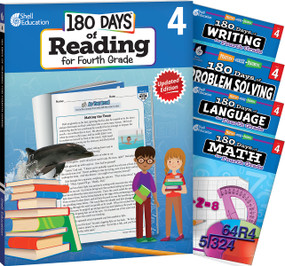 180 Days®: Reading, Math, Problem Solving, Writing, & Language Grade 4: 5-Book Set (Practice, Assess, Diagnose) by Multiple Authors, 9781425828011