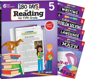 180 Days®: Reading, Math, Problem Solving, Writing, & Language for Grade 5: 5-Book Set (Practice, Assess, Diagnose) by Multiple Authors, 9781425828028