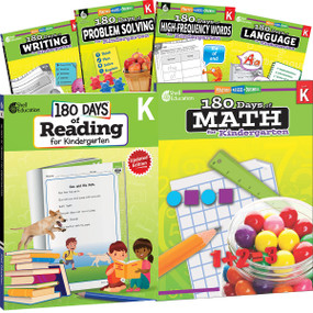180 Days®: Reading, High-Frequency Words, Math, Problem Solving, Writing, & Language for Grade K: 6-Book Set (Practice, Assess, Diagnose) by Multiple Authors, 9781425828042