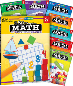 180 Days®: Math PK-6: 8-Book Set (Practice, Assess, Diagnose) by Multiple Authors, Darcy Mellinger, Jodene Lynn Smith, Jodene Smith, Jodene Smith, 9798765963098
