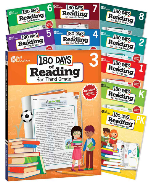180 Days®: Reading 2nd Ed Complete 10-Book Set (Practice, Assess, Diagnose) by Multiple Authors, Darcy Mellinger, Chandra C. Prough, Stephanie Kraus, Chandra Prough, Chandra Prough, Chandra Prough, Chandra Prough, Chandra Prough, Chandra Prough, Chandra Prough, Chandra Prough, 9798765973431