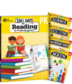 180 Days®: Reading, Math, High-Frequency Words Social Studies, and Science for Pre K 5- Book Set (Practice, Assess, Diagnose) by Multiple Authors, Darcy Mellinger, 9798765992715