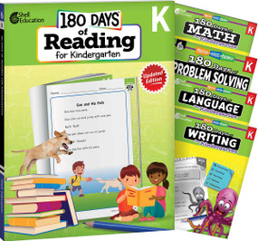 180 Days®: Reading, Math, Language, Writing, & Problem Solving for Kindergarten: 5-Book Set (Practice, Assess, Diagnose) by Multiple Authors, Chandra C. Prough, Elise Wallace, Christine Dugan, Chandra Prough, Chandra Prough, Chandra Prough, Chandra Prough, Chandra Prough, Chandra Prough, Chandra Prough, Chandra Prough, 9798765992821