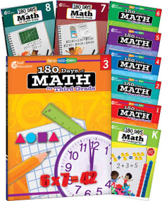 180 Days®: Math for Grades K-8: 9-Book Set (Practice, Assess, Diagnose) by Multiple Authors, Elise Wallace, Kristin Kemp, Christine Dugan, 9798765992975