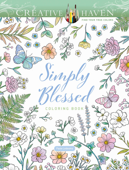 Creative Haven Simply Blessed Coloring Book by Paule Ledesma, 9780486858487
