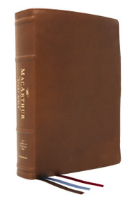 NASB, MacArthur Study Bible, Brown Premium Goatskin Leather, Premier Collection, 1995 Text, Comfort Print by John F. MacArthur, Thomas Nelson, 9780785230892