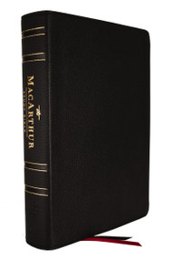 NASB, MacArthur Study Bible, Black Genuine Leather, 1995 Text, Comfort Print by John F. MacArthur, Thomas Nelson, 9780785248514