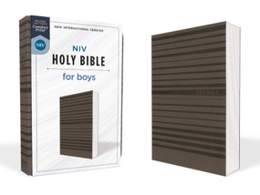 NIV, Holy Bible for Boys, Soft Touch Edition, Leathersoft, Gray, Comfort Print by Zondervan, 9780310455035