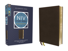 NIV Study Bible, Fully Revised Edition (Study Deeply. Believe Wholeheartedly.), Genuine Leather, Calfskin, Brown, Red Letter, Comfort Print by Kenneth L. Barker, Mark L. Strauss, Jeannine K. Brown, Craig L. Blomberg, Michael Williams, Zondervan, 9780310465805