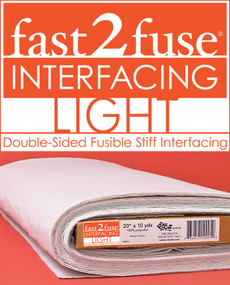 fast2fuse LIGHT Interfacing Bolt, 20" x 10 yards (Double-Sided Fusible Stiff Interfacing) by C&T Publishing, 9781607055945