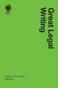 Great Legal Writing (Lessons from Literature) by Max Barrett, 9781787429499