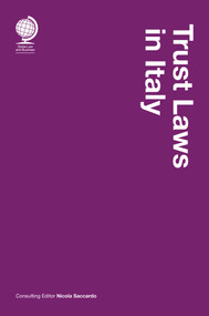Trust Laws in Italy by Nicola Saccardo, 9781837231973