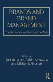 Brands and Brand Management (Contemporary Research Perspectives) by Barbara Loken, Rohini Ahluwalia, 9781841697598
