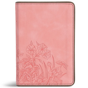 CSB Large Print Compact Reference Bible, Optimal Type, Digital Study Edition, Pink Floral LeatherTouch by CSB Bibles by Holman, 9798384552987