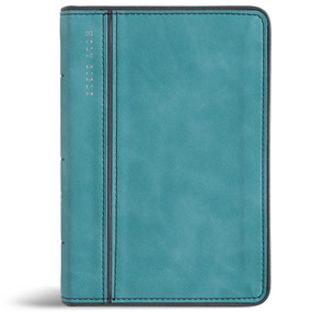 CSB Large Print Compact Reference Bible, Optimal Type, Digital Study Edition, Teal LeatherTouch by CSB Bibles by Holman, 9798384552994
