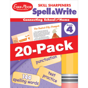 Skill Sharpeners: Spell & Write, Grade 4 Class Pack by Evan-Moor Educational Publishers, 9781645141457