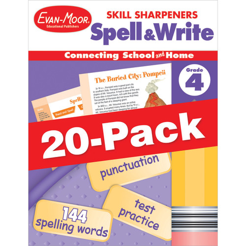 Skill Sharpeners: Spell & Write, Grade 4 Class Pack by Evan-Moor Educational Publishers, 9781645141457
