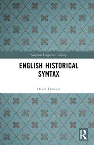 English Historical Syntax by David Denison, 9781138162082