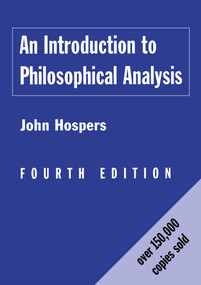 An Introduction to Philosophical Analysis by John Hospers, 9780415157926