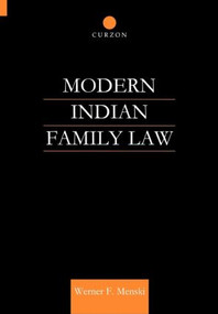 Modern Indian Family Law by Werner Menski, 9780700713165