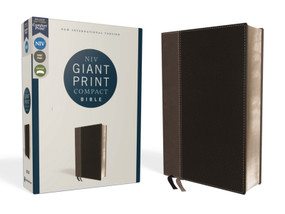 NIV, Giant Print Compact Bible, Leathersoft, Black, Red Letter, Comfort Print by Zondervan, 9780310454670